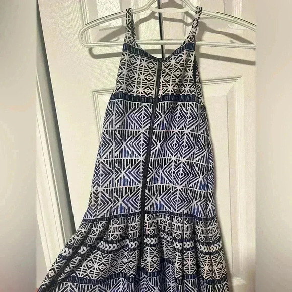 Abstract Geometric Vince Camuto Fit & Flare Dress, Size 10 - Picture 3 of 4